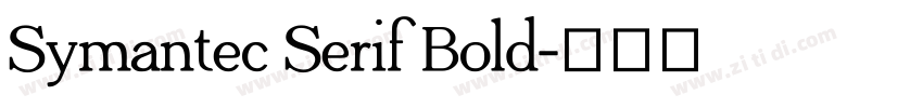 Symantec Serif Bold字体转换